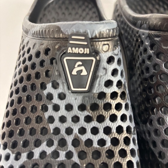 Amoji Camo Clogs Black/Gray Sizes 240.mm Woman 7 - Men 6 - Picture 8 of 8